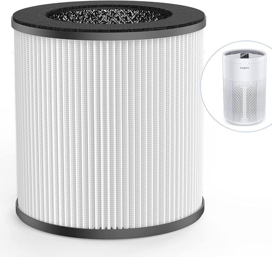 AMEIFU GDAP1W Air Purifier Replacement Filter, Air Cleaner Filter True HEPA Filter, White Black