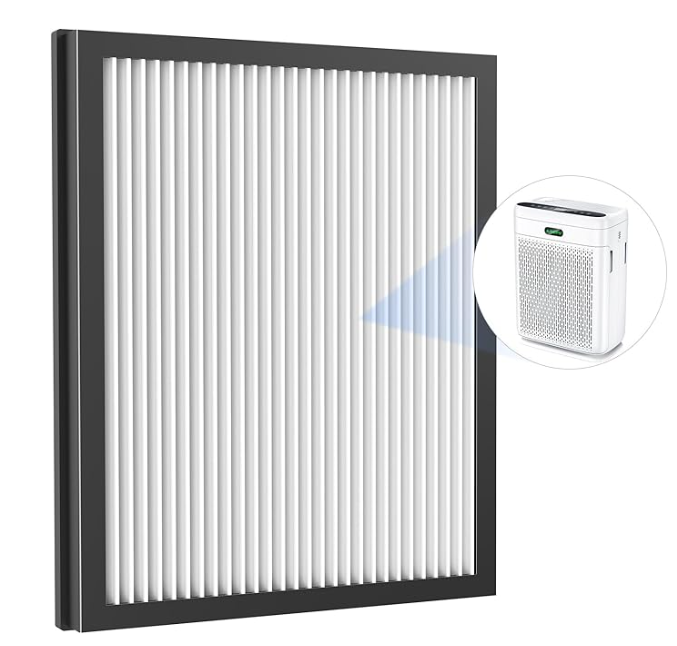 Air Purifier Replacement Filter, 8 in 1 HEPA Filter F1 Air Purifier, Air Cleaner Filter, 1 Pack, White