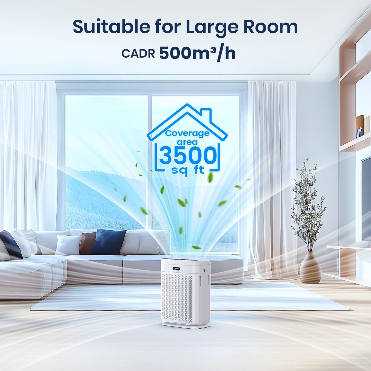 Air Purifiers for Home Large Room Bedroom up to 3500ft² in 30 Mins