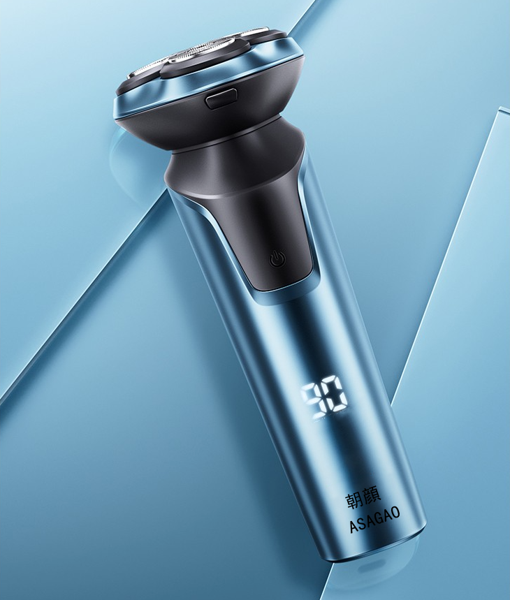 朝顔ASAGAO electric Razor for Men with Pop-Up Trimmer, Wet Dry 3-Blade Electric Shaver with Intelligent Shave Sensor and 12D Flexible Pivoting Head
